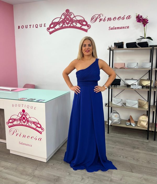 Vestido R1386 - azul eléctrico