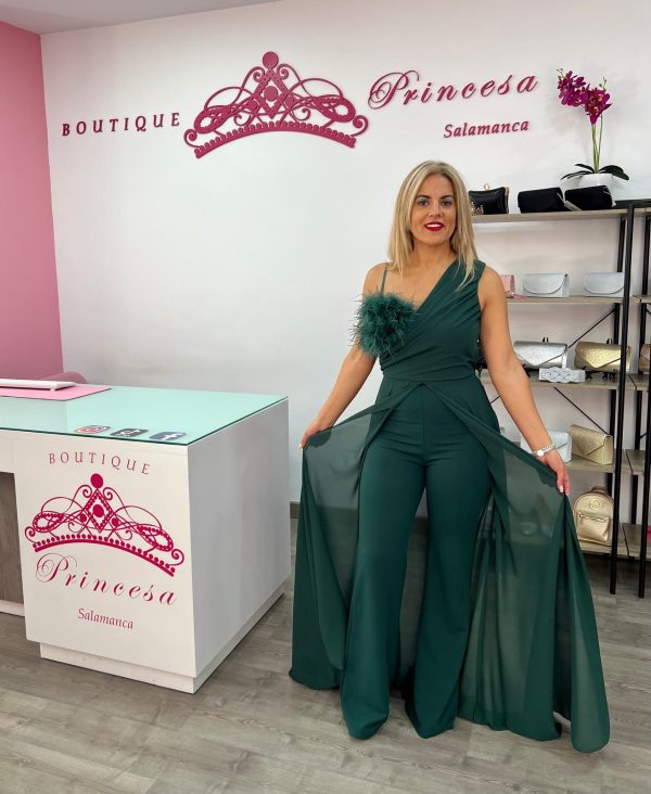 Mono con sobrefalda 8921 - verde - Imagen 2