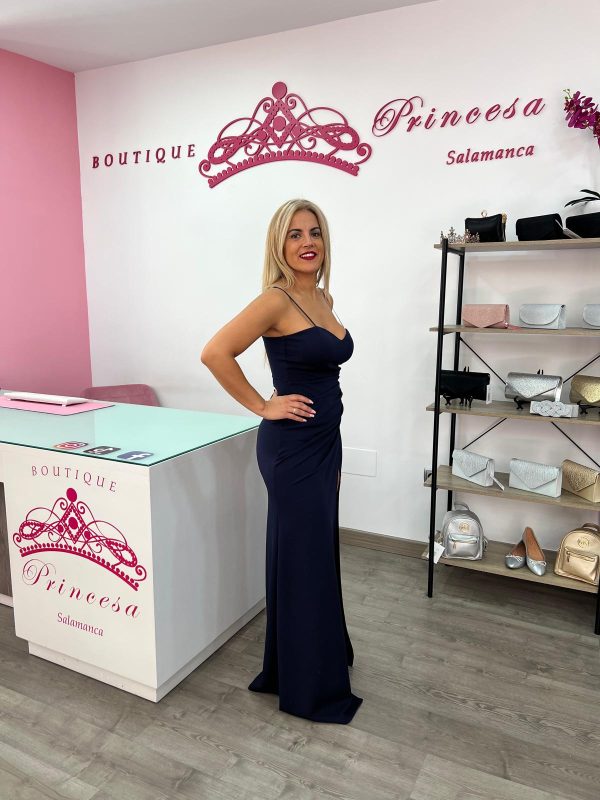 Vestido ajustado 23339 - azul marino - Imagen 3