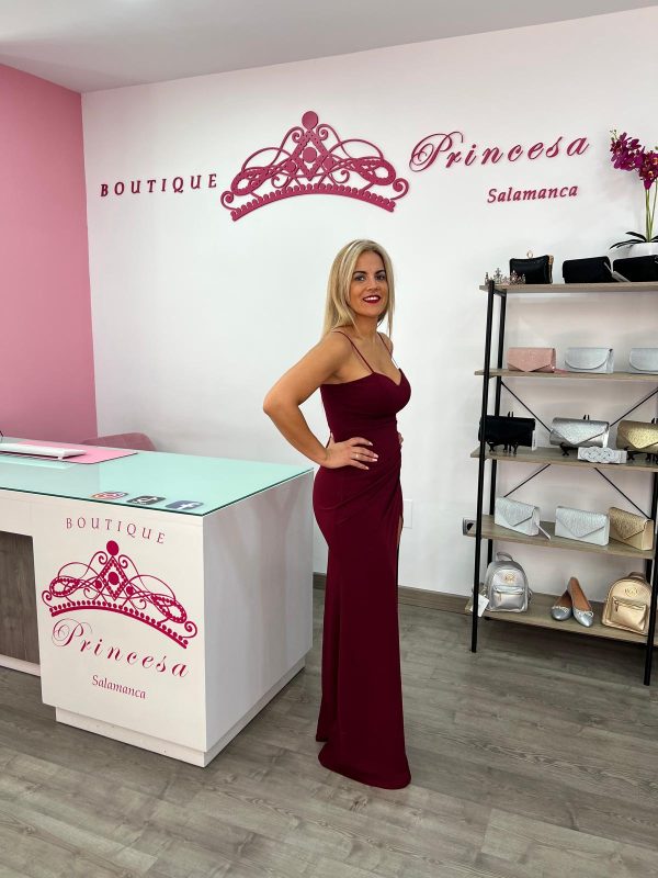 Vestido ajustado 23339 - burdeos - Imagen 2