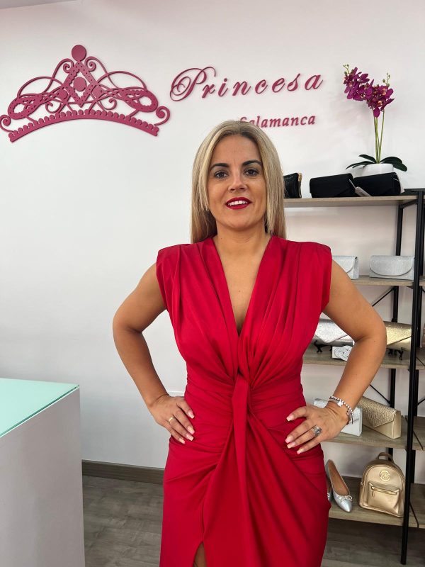 Vestido midi 119221 - rojo - Imagen 3