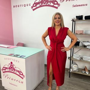 Vestido midi 119221 - rojo