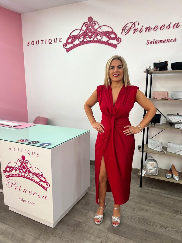 Vestido midi 119221 - rojo