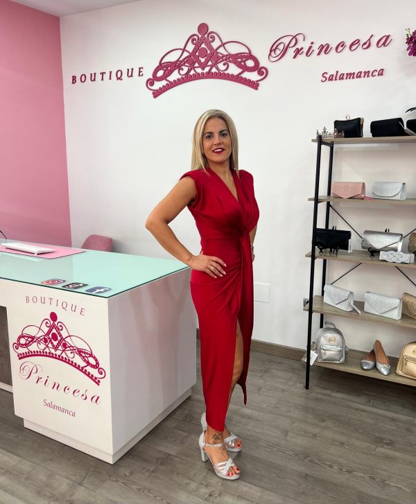 Vestido midi 119221 - rojo - Imagen 2