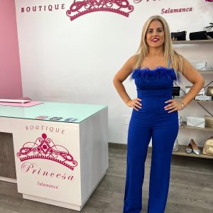 Mono con plumas 8738 - azul eléctrico