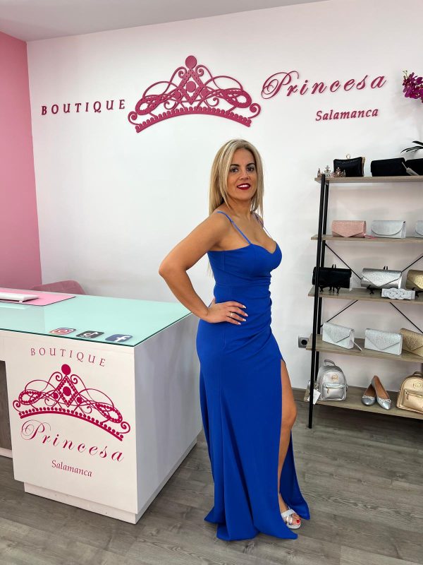 Vestido ajustado 23339 -azul eléctrico - Imagen 3
