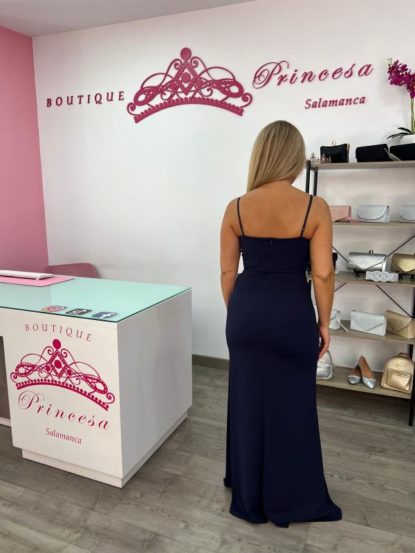 Vestido ajustado 23339 - azul marino - Imagen 4