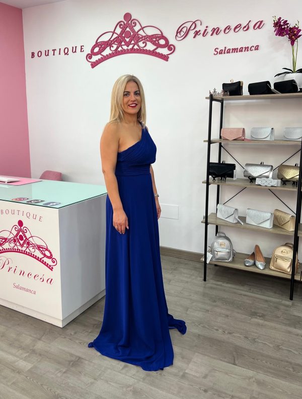 Vestido R1386 - azul eléctrico - Imagen 4