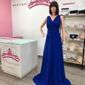 Vestido largo R1465 – azul eléctrico