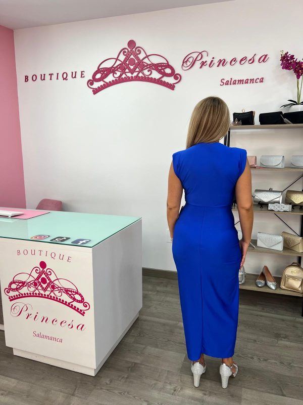 Vestido midi 119221 - azul eléctrico - Imagen 4