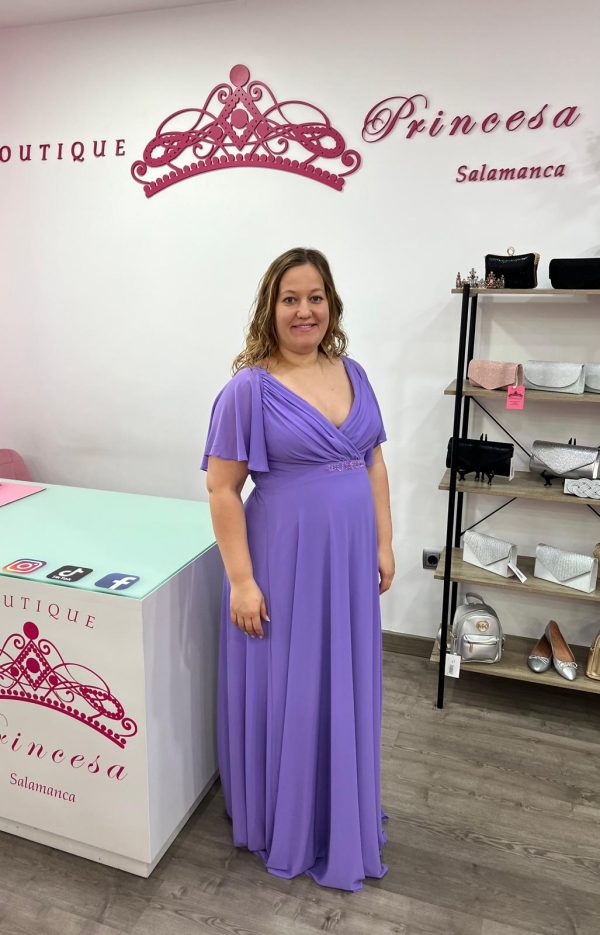 Vestido largo JRE1395 – lila - Imagen 2