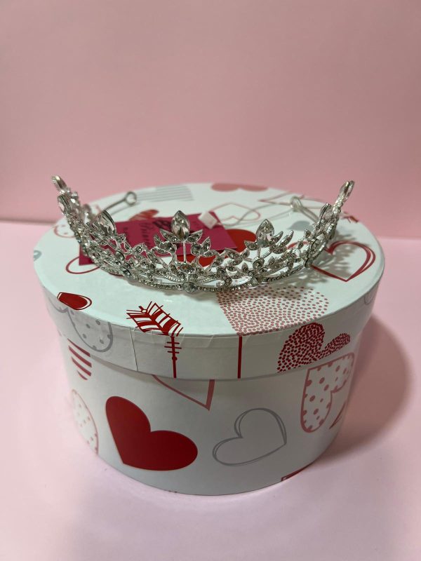 Tiara plateada con piedras - Imagen 2