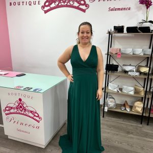 Vestido largo R1465 - verde