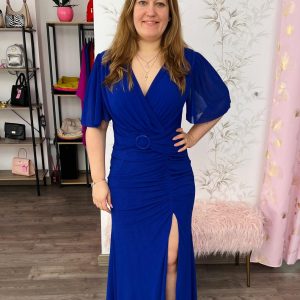 Vestido con cola  JR2226 - azul