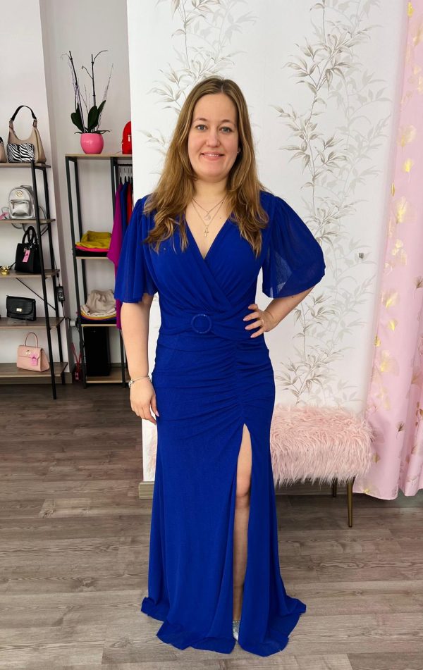 Vestido con cola  JR2226 - azul