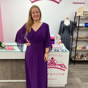 Vestido largo R1858- morado