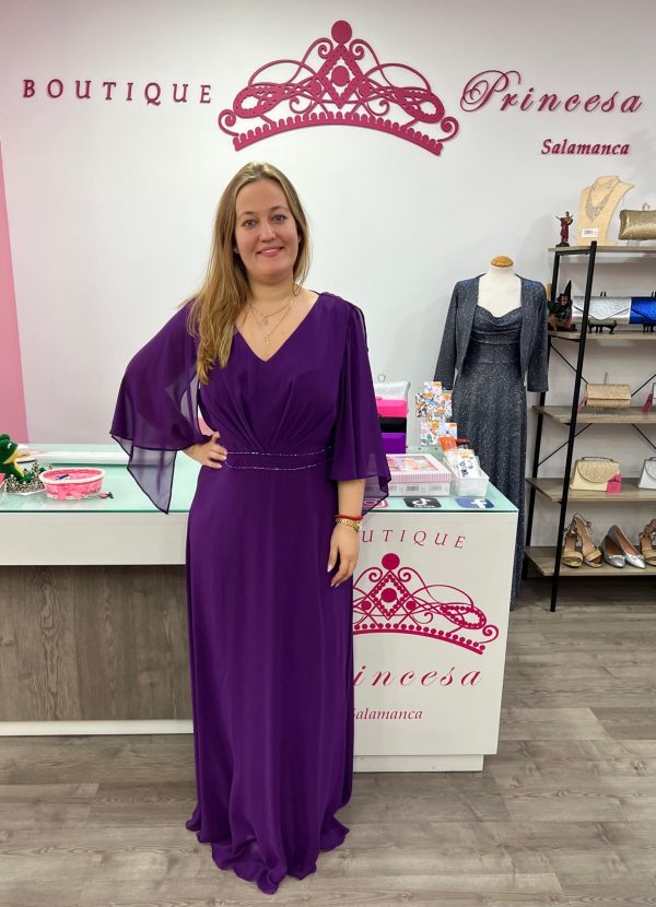 Vestido largo R1858- morado