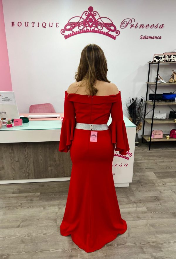Vestido con mangas FY2017 - rojo - Imagen 5
