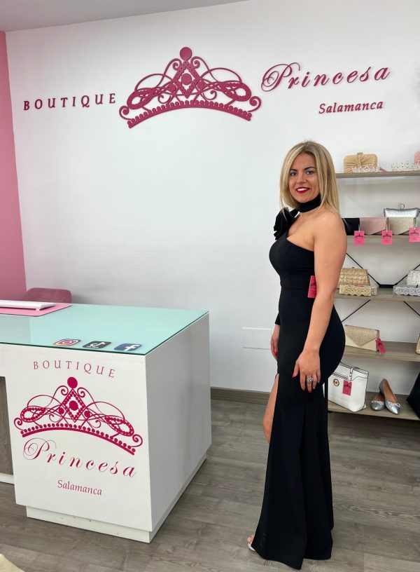 Vestido con una manga 23795 - negro - Imagen 2