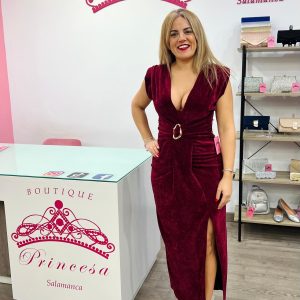 Vestido midi 42846 - burdeos