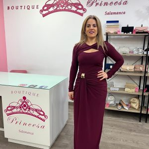 Vestido largo 4420 - burdeos